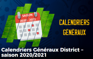 Calendrier général de la saison 2020/2021