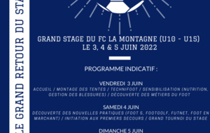 LE GRAND RETOUR DU STAGE 