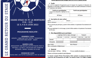 LES INSCRIPTIONS AU GRAND STAGE SONT OUVERTES !!!