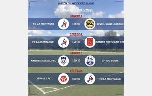 MATCHS DU WEEK-END DU 9-10/12