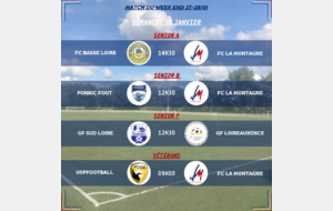 MATCHS DU WEEK-END DU 27-28/01