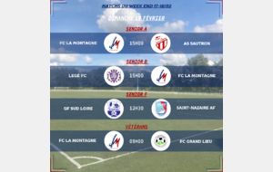 MATCHS DU WEEK-END DU 17-18/02