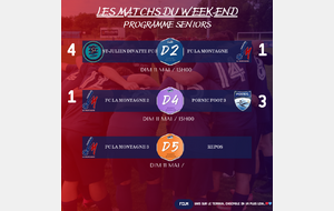 RÉSULTATS DU WEEK-END DU 10-11/05