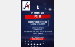 Permanence inscription saison 2026-2027