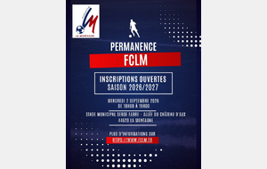 permanence licences le mercredi 2 septembre 2026 de 18h à 19h