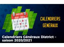 Calendrier général de la saison 2020/2021