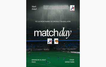 Match amical dimanche 16 Aout 2026