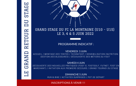 LE GRAND RETOUR DU STAGE 