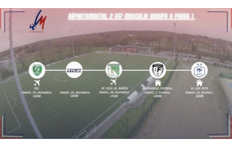 CALENDRIER U17 PREMIÈRE PHASE