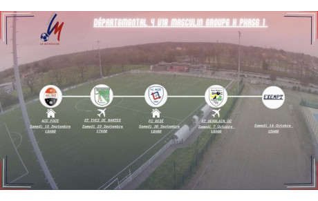 CALENDRIER U18 PREMIÈRE PHASE