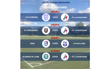 MATCHS DU WEEK-END DU 04-05/11