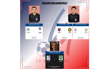 OÙ SONT NOS ARBITRES ?