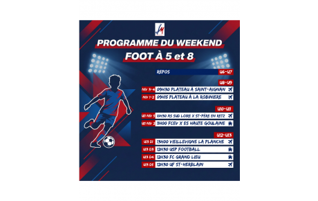 PROGRAMME DU WEEK-END